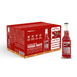 METE Pomegranate Sparkling Yerba Mate 24-Pack Carton UAE