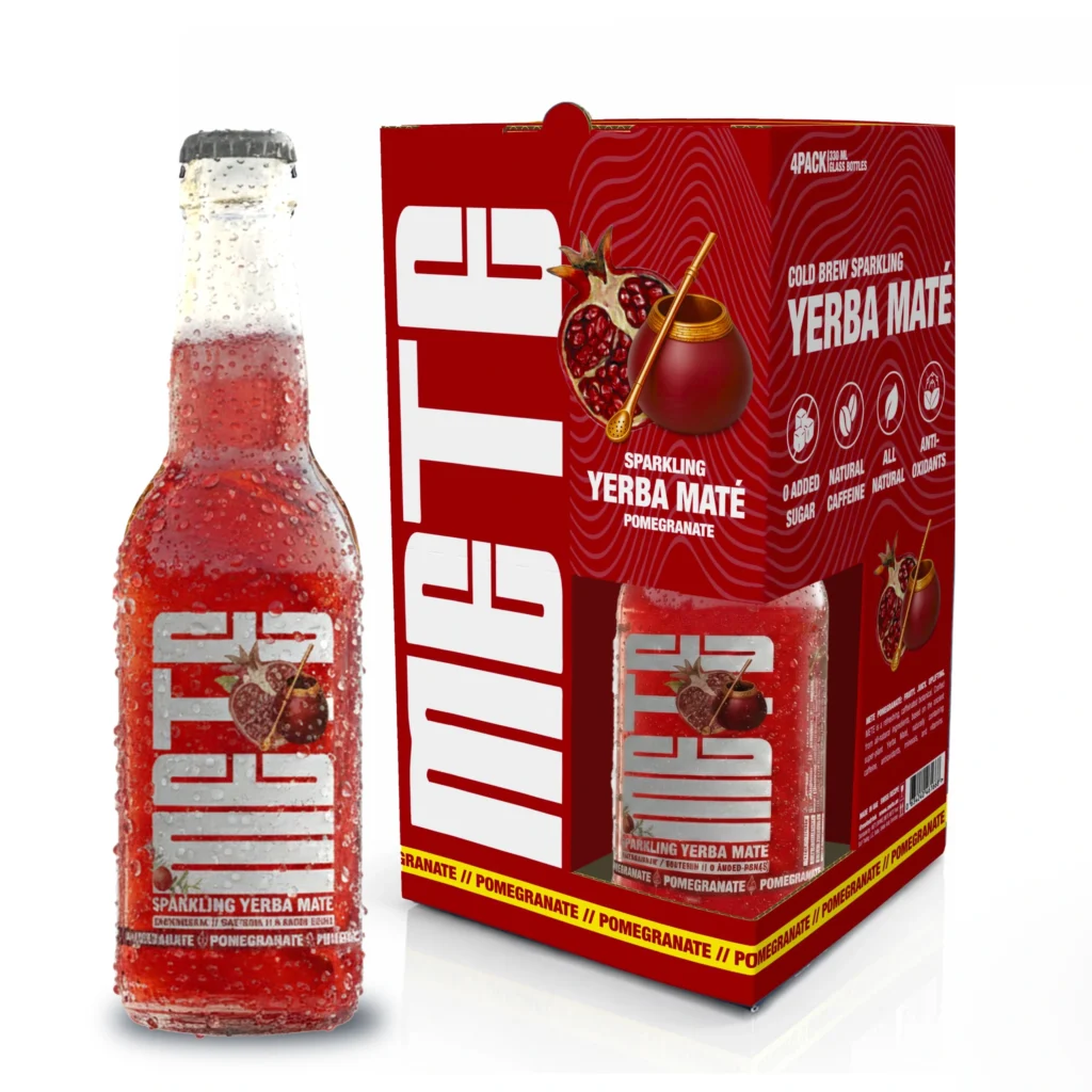 METE Pomegranate Sparkling Yerba Mate 4-Pack UAE